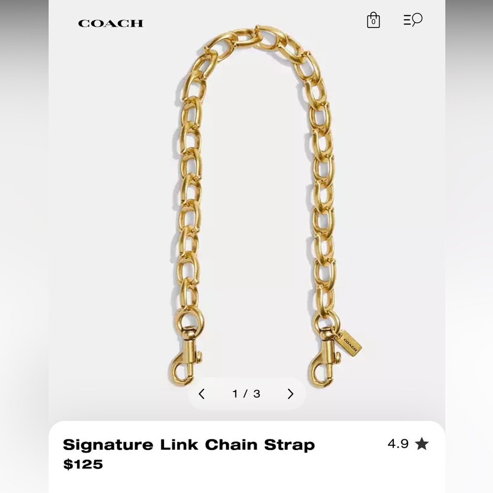 Gold Chain strap for purses - Picture 2 of 2